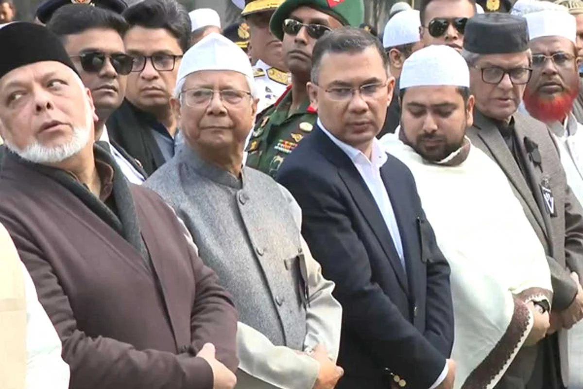 খালেদা জিয়ার জানাজায় প্রধান উপদেষ্টাসহ ভিন্ন রাজনৈতিক নেতা